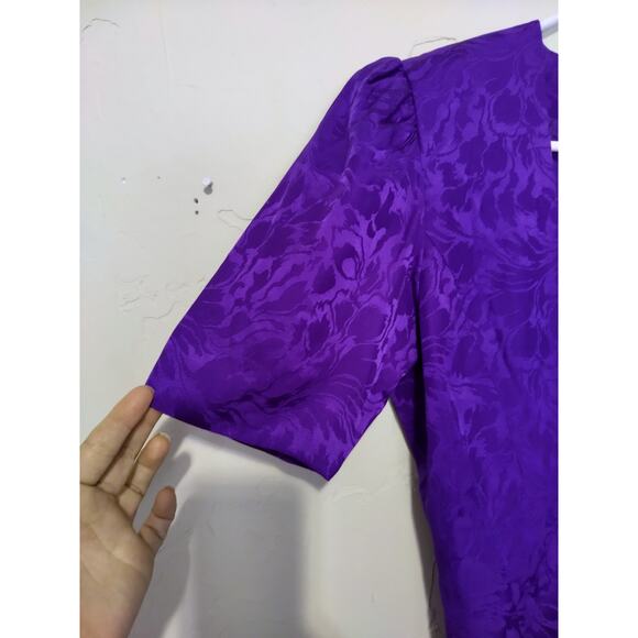 Vintage Silk  Point of View Collection Royal Purple Two-Piece Set - Picture 4 of 6